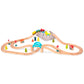 B. Toys- Wood & Wheels Train Set- 47Pc Wooden Train Set- Train Tracks & Accessories – Storage Bucket With Mountain Lid – Classic Toys For Toddlers, Kids – 3 Years +