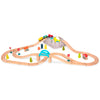 B. Toys- Wood & Wheels Train Set- 47Pc Wooden Train Set- Train Tracks & Accessories – Storage Bucket With Mountain Lid – Classic Toys For Toddlers, Kids – 3 Years +