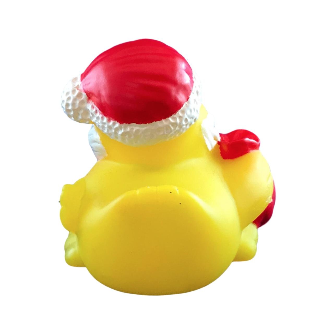 Ducky City 3' Christmas Santa Claus Rubber Duck [Floats Upright] - Baby Safe Bathtub Bathing Toy