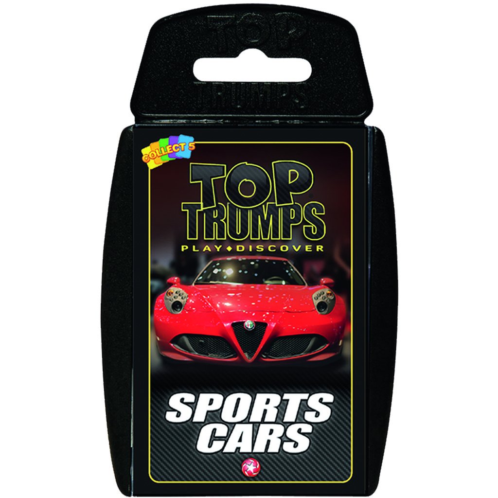 Top Trumps Sports Cars Card Game, Model 1688, One Size, Multi-Color, Cardstock Material