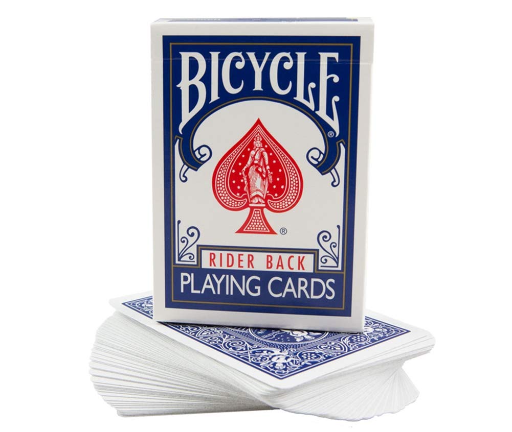 Magic Makers Bicycle Stripper Deck With 10 Bonus Tricks (Blue) - Tapered Magic Trick Deck