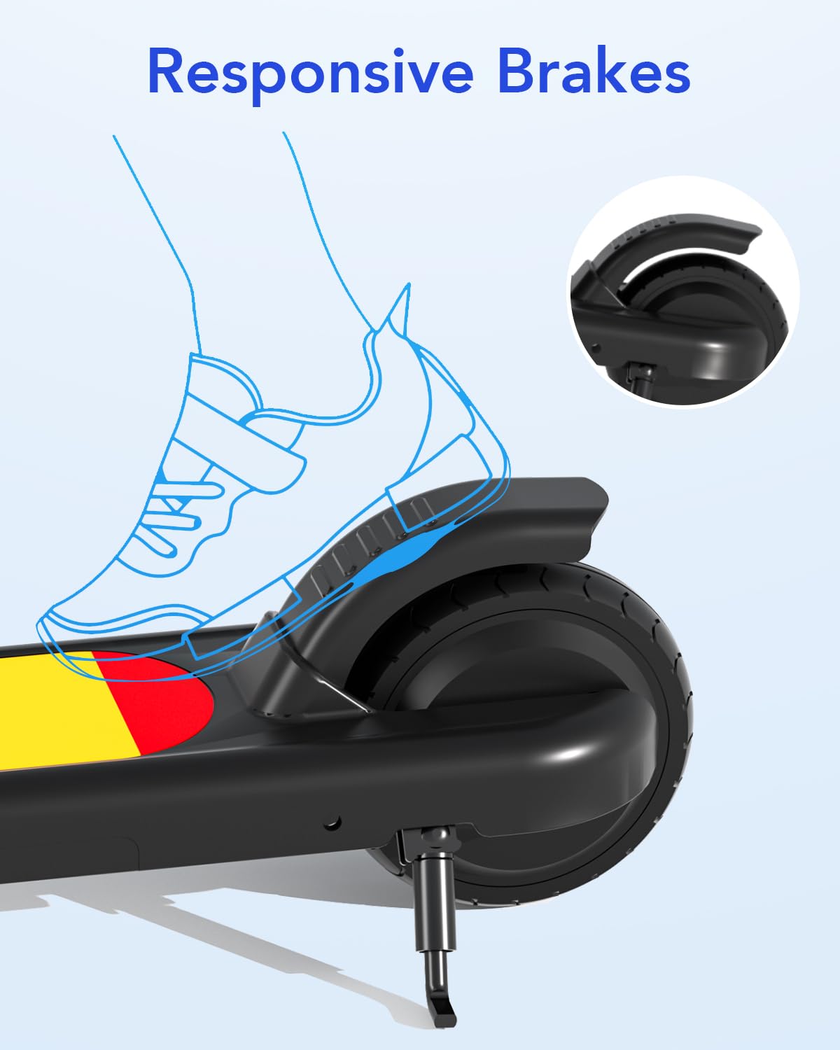 Anhao Electric Scooter For Kids Ages 6-12 (Mainly 6-10),Electric Scooter With Adjustable Height, Flash Wheel, Suitable For Weigh