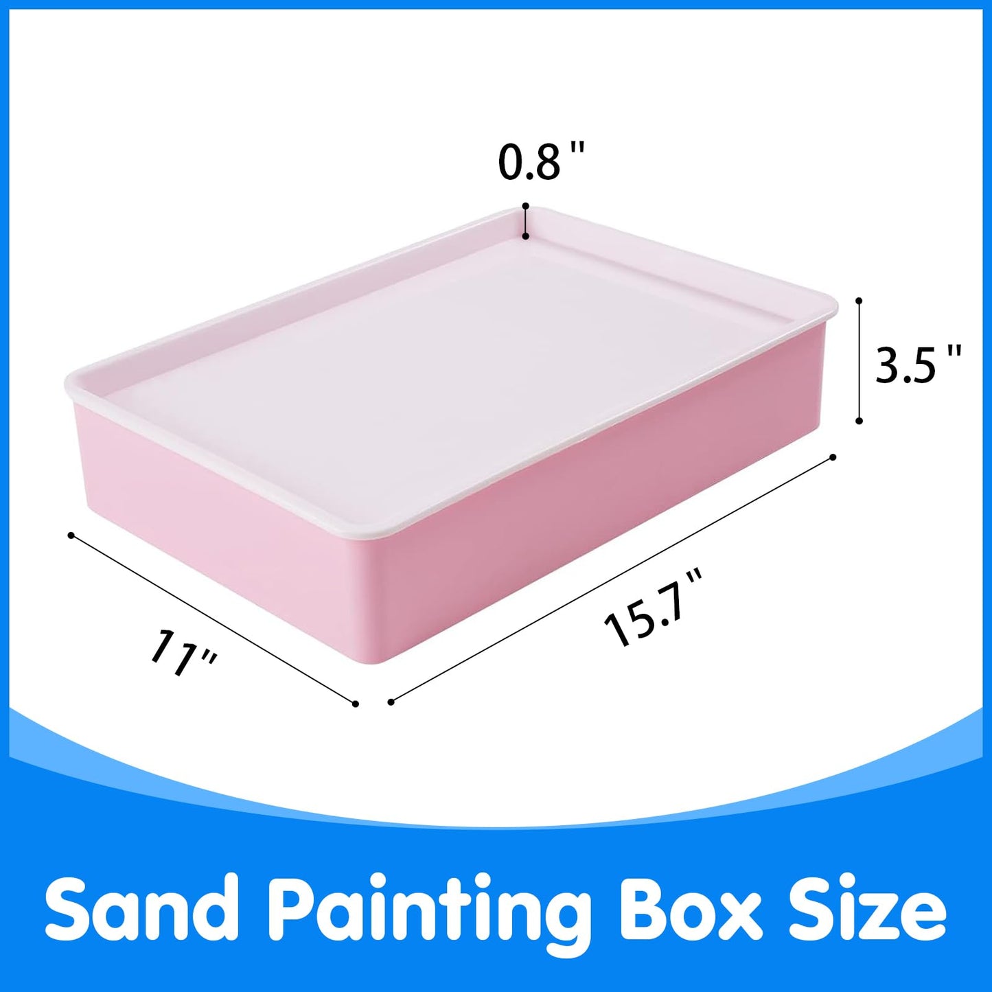 Odoorgames Sand Painting Light Box, Light Table for Kids - 3 Color Temperature & 10 Levels Adjustable Brightness, 16 (Green)