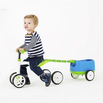 Chillafish 4-Wheeler Ride-On For Ages 1-3 With Trailer, 3 Seat Positions, Storage, Silent Wheels - Pink
