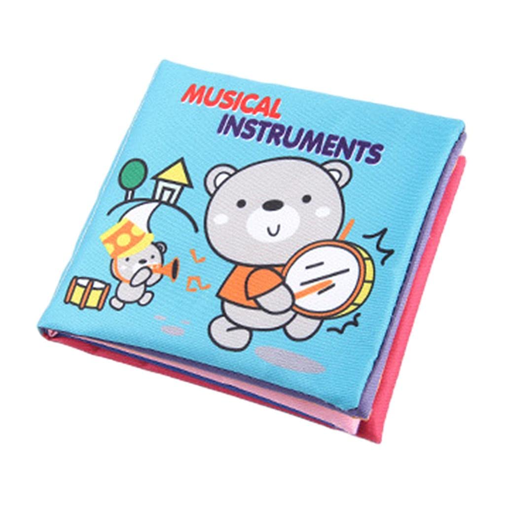 Atorse My First Soft Books Sensory Toy Interactive Rattle Book For Outdoor Toddlers Musical Instrument