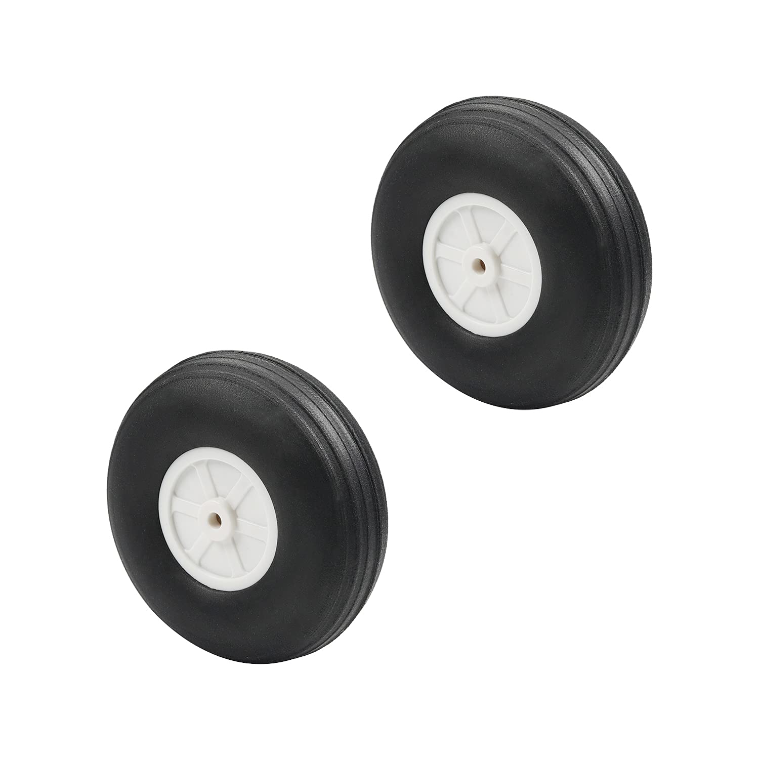 Fielect 3 inch RC Model Airplane Super Light Sponge Tire Tail Wheel Tire and Wheel Sets for RC Car Airplane PU Sponge Tire with 