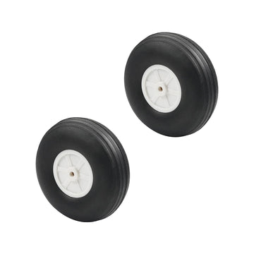 Fielect 3 inch RC Model Airplane Super Light Sponge Tire Tail Wheel Tire and Wheel Sets for RC Car Airplane PU Sponge Tire with 