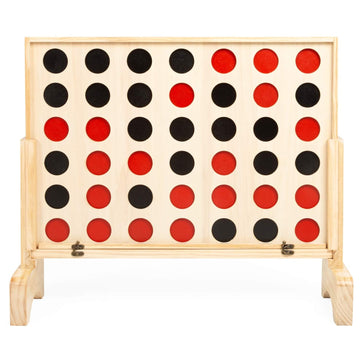 Play Platoon Giant Outdoor Games Connect 4 In A Row Wooden Four In A Row Game, 4 Connect Board Game Outdoor Game With Coins, Case And Rules