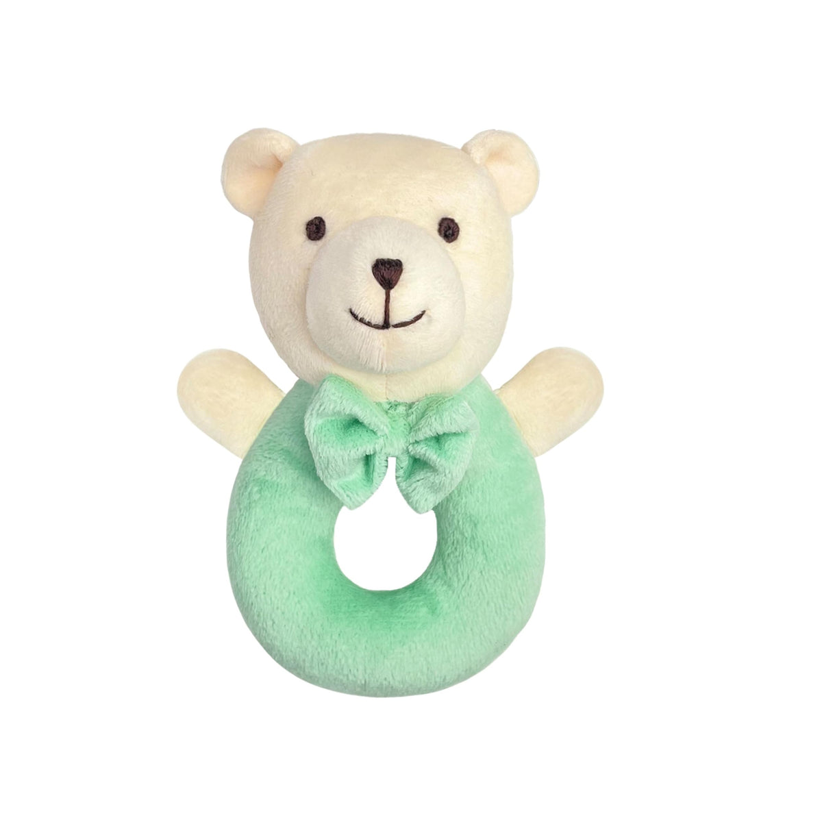 abracadabra Polyester Ring Rattle Toy For Newborns & BabiesDevelops Sight, Sound & Motor Skills (024 Months, Bear Green, 14 X 