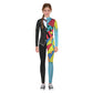Remimi Halloween Bodysuit Funny Print Zip Up Back Long Sleeve Slim Fit Jumpsuit 9-10 Years