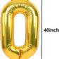 Toniful 40 Inch Large Gold Number 21 Balloons Giant Digital 21 Or 12 Helium Balloons, Foil Mylar Big Number Balloons For 12Th Or