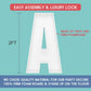 JW Passion 2FT Letter A Mosaic Balloon Frame Kit - DIY Fillable Letters for Birthday Party & Wedding Decor, Foam Material