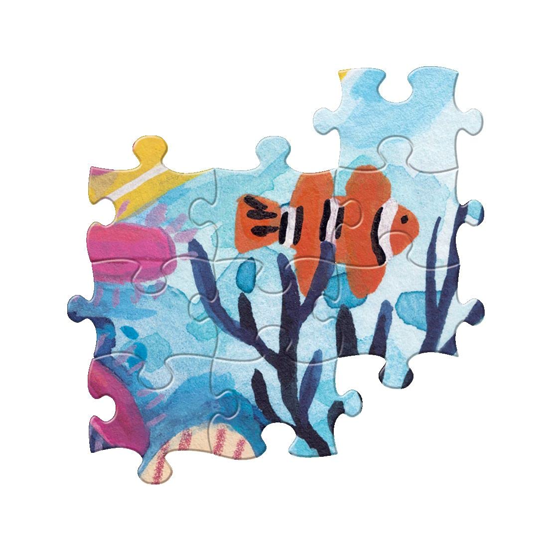 eeBoo 1000 Piece Coral Reef Jigsaw Puzzle for Adults & Families, Glossy Cardboard, Sturdy Pieces, Minimal Dust, Model 0689196510410