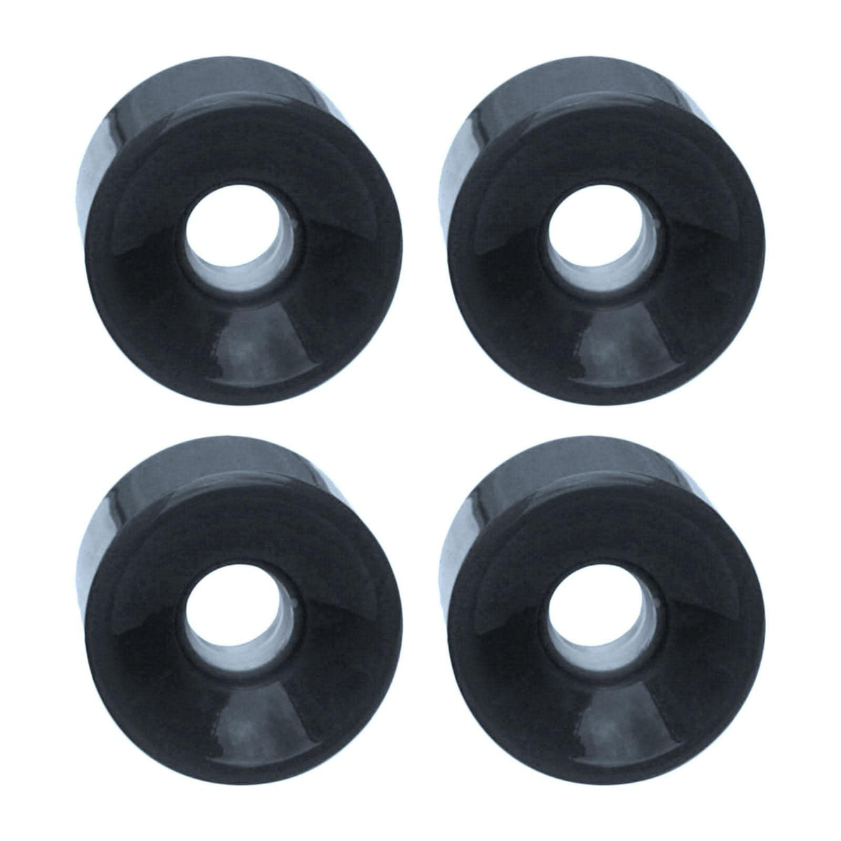 UJEAVETTE 4X PU Skateboard Wheels Replacement Longboard Wheel Roller Casing Black