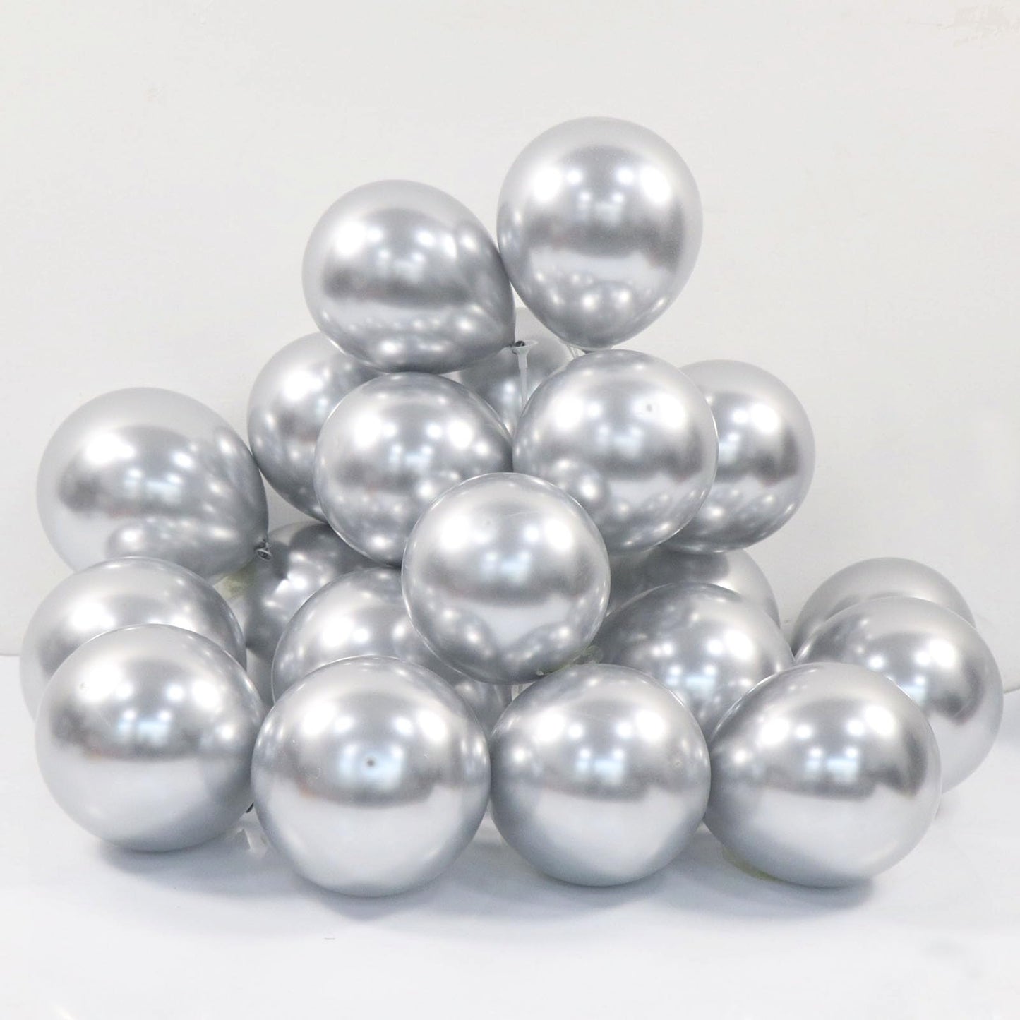 Silver Balloons In Different Sizes 5 10 12 18Inch-134Pcs Metallic Chrome Silver Balloons For Garland Arch