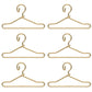 50Pcs Mini Clothes Hangers Metal Doll Clothes Dress Outfit Holders Wire Rack Stand For Miniature Dollhouse Gown Closets Toys Bedroom Accessories Golden 40Mm