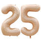 Goer Number 25 Balloons For 25Th Birthday Party Decorations,42 Inch Jumbo Foil Helium 52 Balloons For 52Nd Birthday Party Decoration (Caramel)