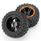 Haiboxing Rc Car Spare Parts Tires,1/16 Remote Control Trucks Replacement Wheels Complete(Front/Rear),High Grip Knobby Tread Tir