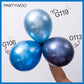 Partywoo Metallic Blue Balloons, 50 Pcs 12 Inch Blue Metallic Balloons, Metallic Balloons For Balloon Garland Or Balloon Arch As Party Decorations, Birthday Decorations, Wedding Decorations, Blue-G106