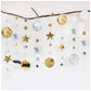 Flairs New York Happy Birthday String Decorations Party Props (Pack Of 1 String Decorations, Silver Gold Glitter Polka Dots And