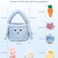 7 Piece Plush Stuffed Animals Playset Toys With Rabbit, Chick, Lamb, Carrot, Egg, Flower, Furry Bag, Soft Basket Set Toys For Gi