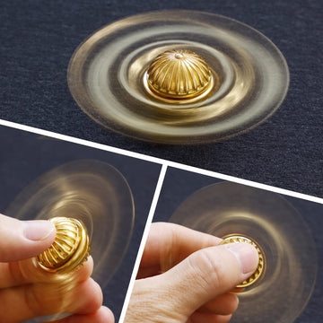 Golden Sphere Fidget Spinner Toy for mature-themeds Kids  Magic Orb Hand Finger Spinners Toy  Cool Metal Fidget Toys EDC Fingertip Gyro  Desk Toy Fidgeting Novelty Gift for Boys Girls(Gold)