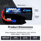 Zeee 6S Lipo Battery 9000mAh 22.2V 100C Soft Case RC Battery EC5 Connector with Metal Plates for RC Car Truck Desert Racer RC Ta