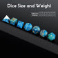 Aagte Dice Set D&D DNDND A Full Set of Stone DND Dice with Gorgeous Gift Case for Dungeons and Dragons Tabletop Game (Blue Agate