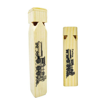 Fartime 2Pcs-Wooden Train Whistle Musical Toy For Kids—4 Tones 7.4' Long And 2 Tones 5.5' Long