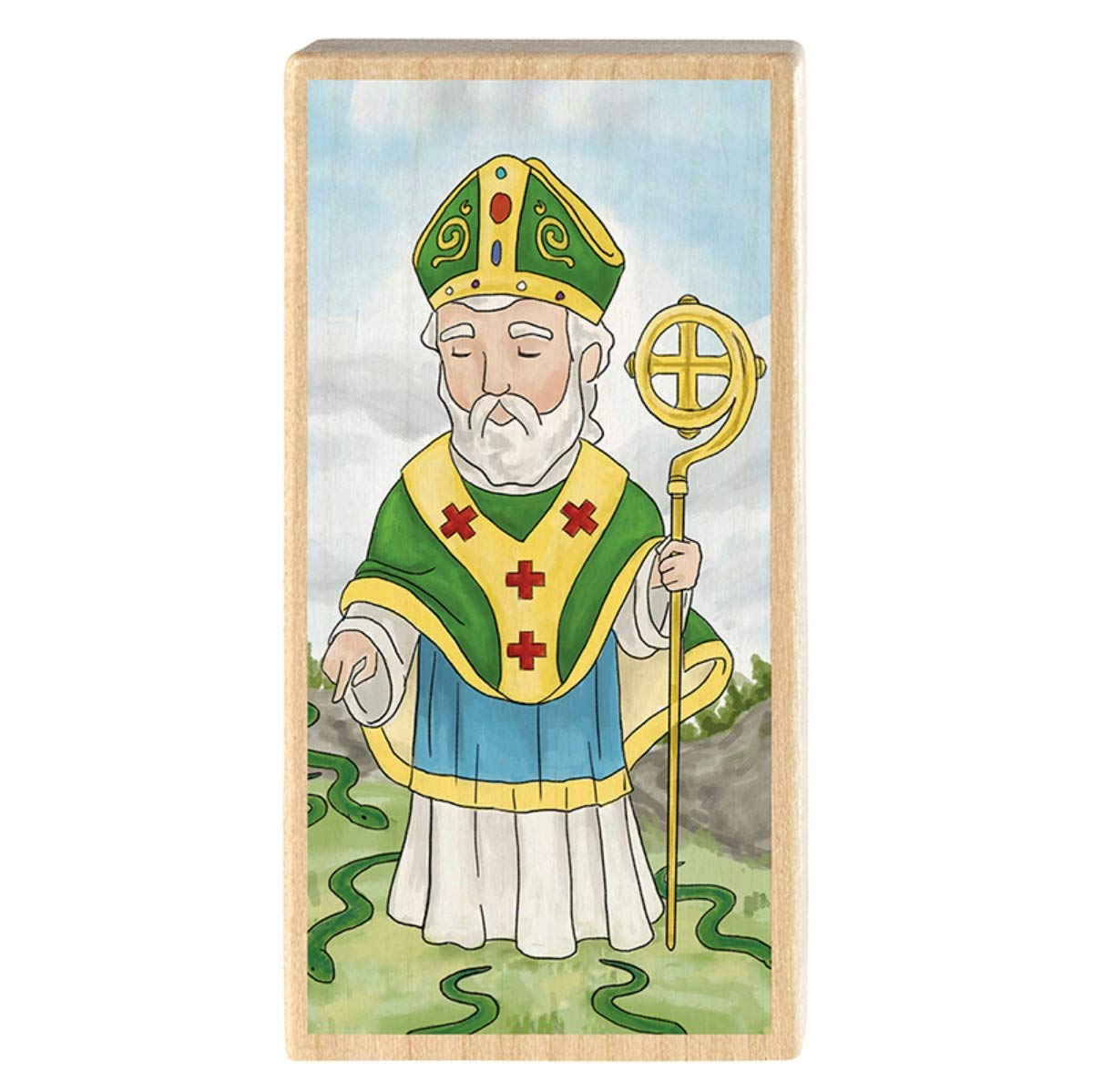 Autom St Patrick Miniature Saints Block, 2 3/4 Inches