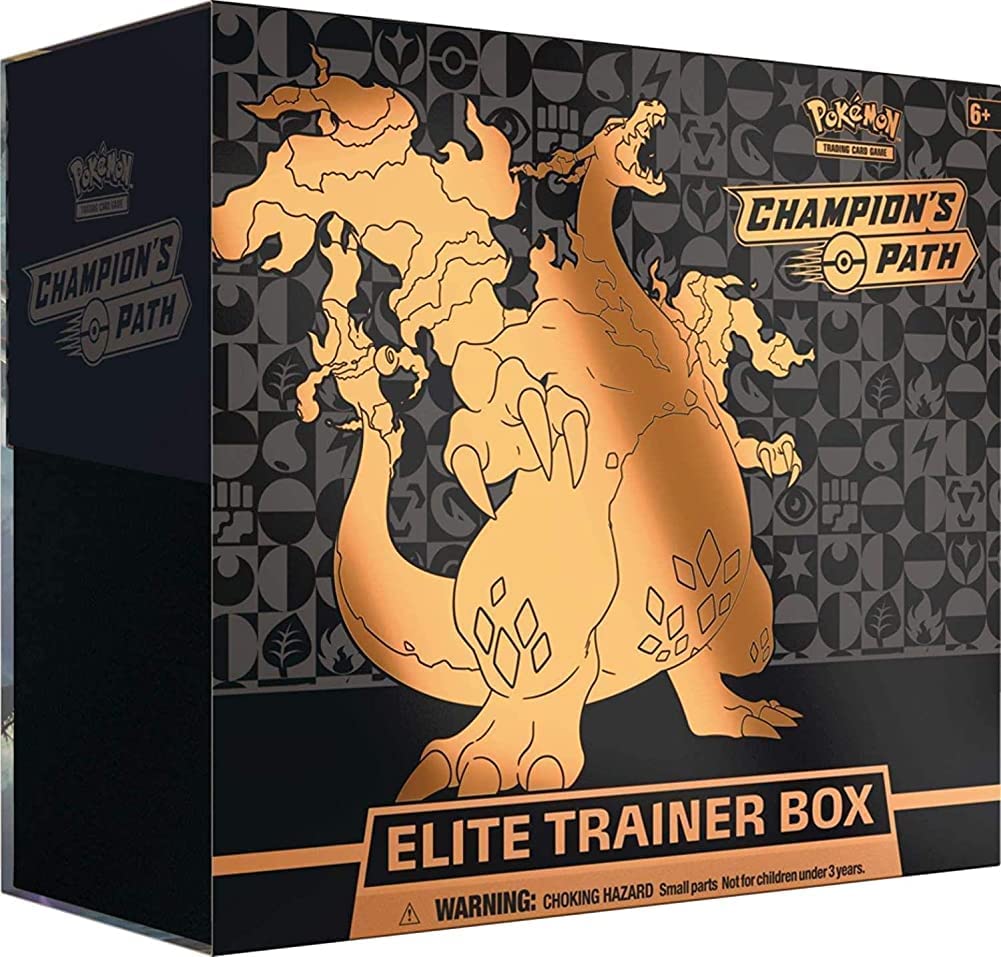 Pokemon TCG Champion's Path Elite Trainer Box - 10 Booster Packs, Multicolor, Model POK80545