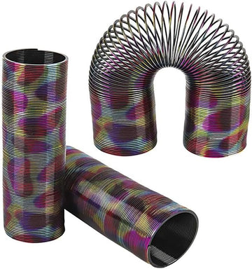 The Dreidel Company Coil Spring, Super Long Rainbow Metallic, Goody Bag Fillers, Party Favor For Kids, 6'' (6-Pack)