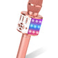 Amazmic Karaoke Microphone For Adults, Wireless Bluetooth Microphone For Singing Portable Karaoke Machine Handheld With Led Lights, Gift For Kids Adults Birthday Party, Home Ktv(Rose Gold)