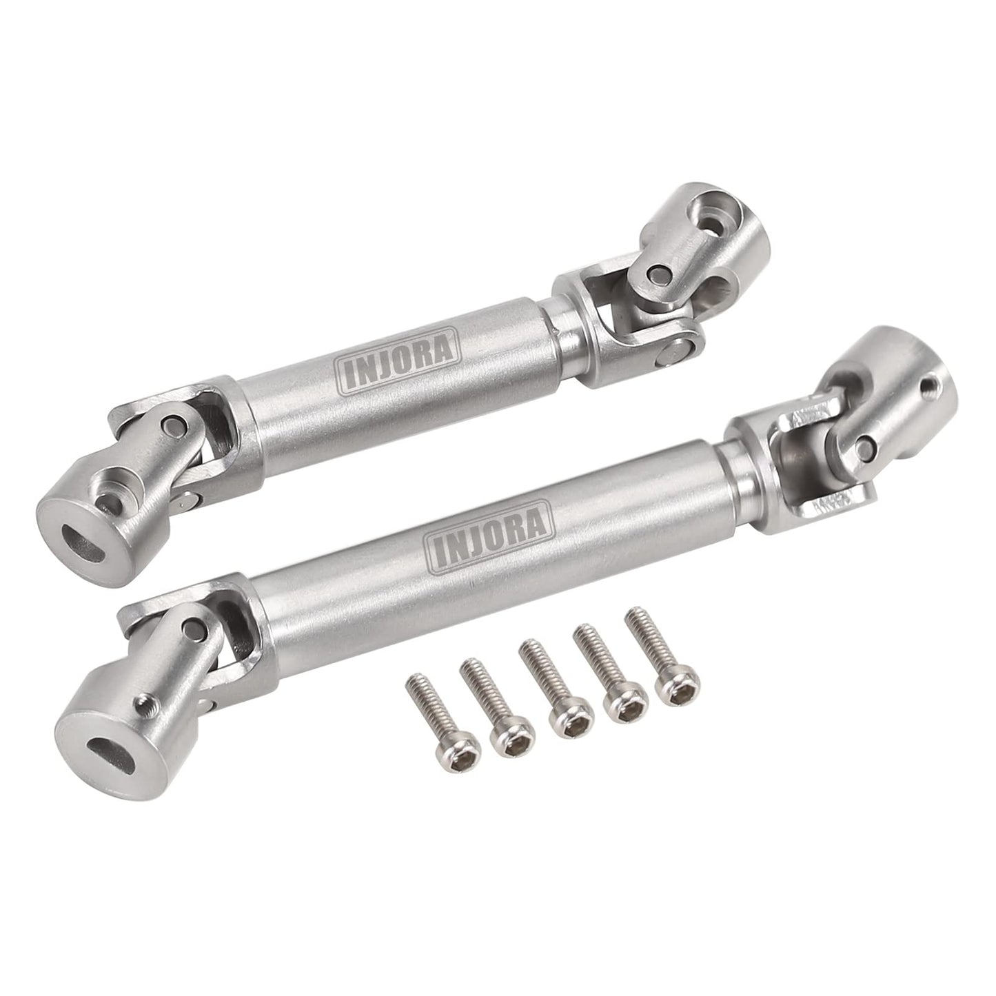 INJORA Drive Shaft D-Shaped Hole Stainless Steel Center Drive Shaft for Axial SCX24 JLU C10 Bronco 1/24 RC Crawler Upgrade Parts