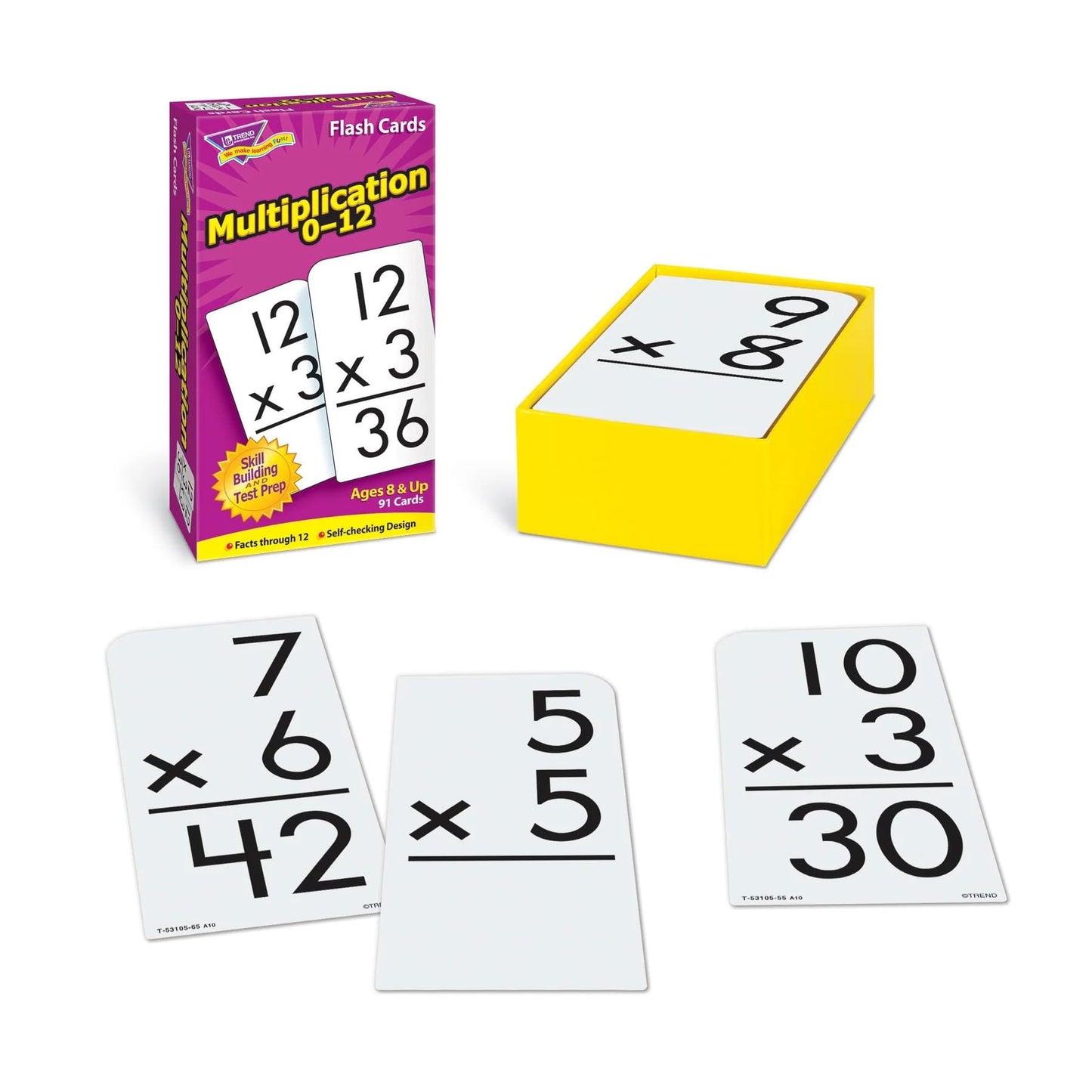 Trend Enterprises: Multiplication 0-12 Skill Drill Flash Cards, Exciting Way For Everyone To Learn, Facts Through 12, Self-Check