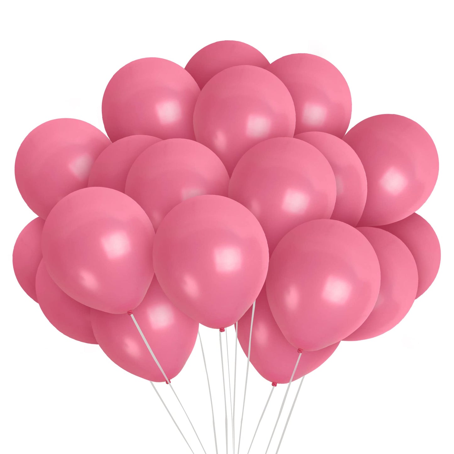 Treasures Gifted Rose Pink Balloons - Matte Bright Pink Balloons - Globos Rosas/Baby Pink Balloons 12 Inch, Pink Latex Balloons