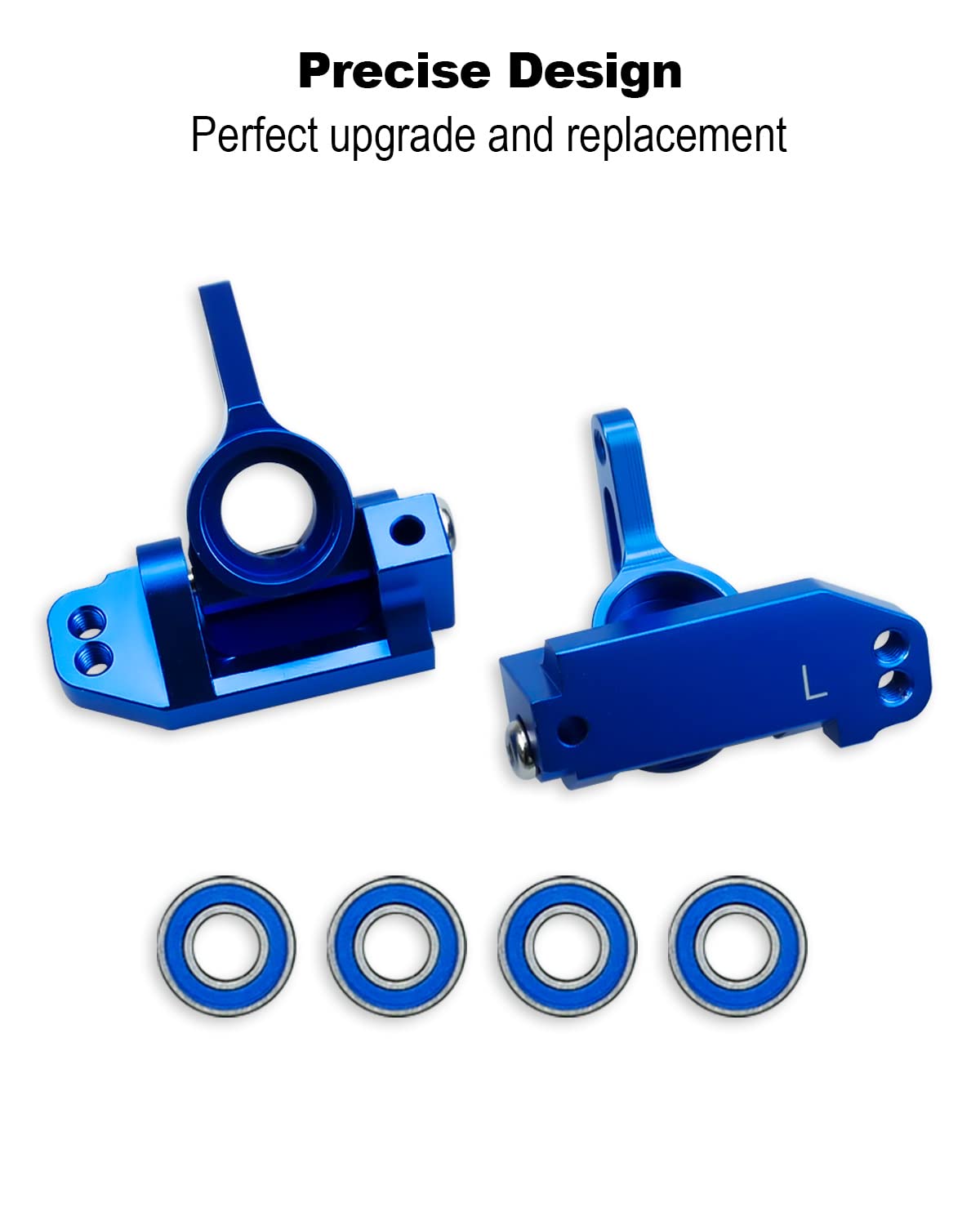 Caster Blocks and Steering Blocks Alloy Front Upgrades Parts Fits for Traxxas 1/10 2WD Slash Stampede Rustler Nitro Slash Replac