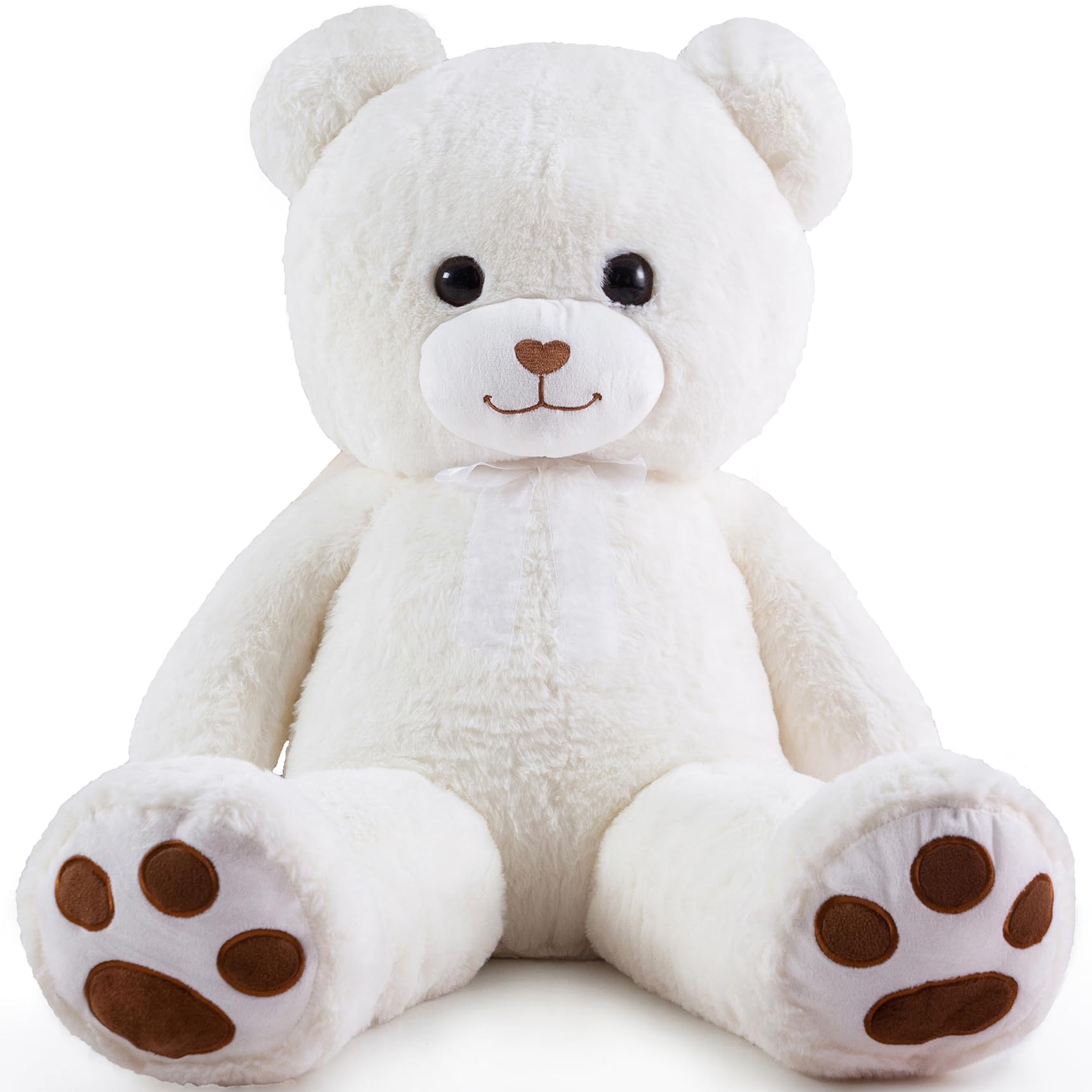 Zgxiong Big Teddy Bear 3 Feet Giant Stuffed Animal White Large Teddy Bear Stuffed Animals Huge Stuffed Bear Plush Toy For Girlfr