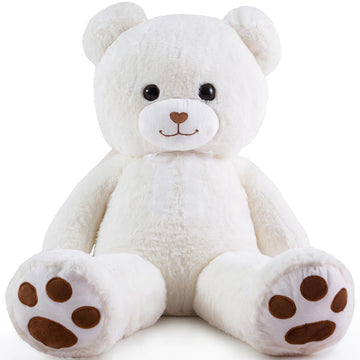 Zgxiong Big Teddy Bear 3 Feet Giant Stuffed Animal White Large Teddy Bear Stuffed Animals Huge Stuffed Bear Plush Toy For Girlfr
