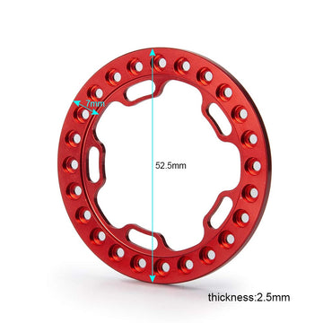 QUE-T 1.9'' Beadlock Wheel Ring, 4pcs Replacement Wheel Ring for 1/10 RC Crawler Axial SCX10 90046 TRX4