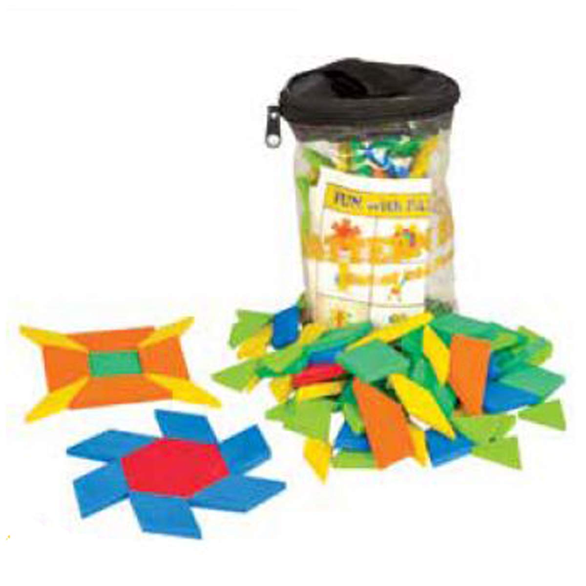 SquareDrop Pattern Block Foam Set of 144  Sorting  Mathematics  Geometry Brain Boosting Mathematical Activities for Age 5+ Ye