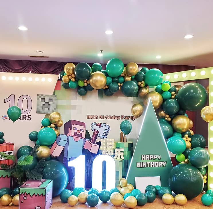 18 Inch Dark Green Balloons, 20 Pcs Big Forest Green Thicker Latex Balloons For Wedding Birthday Baby Shower Party Decorations