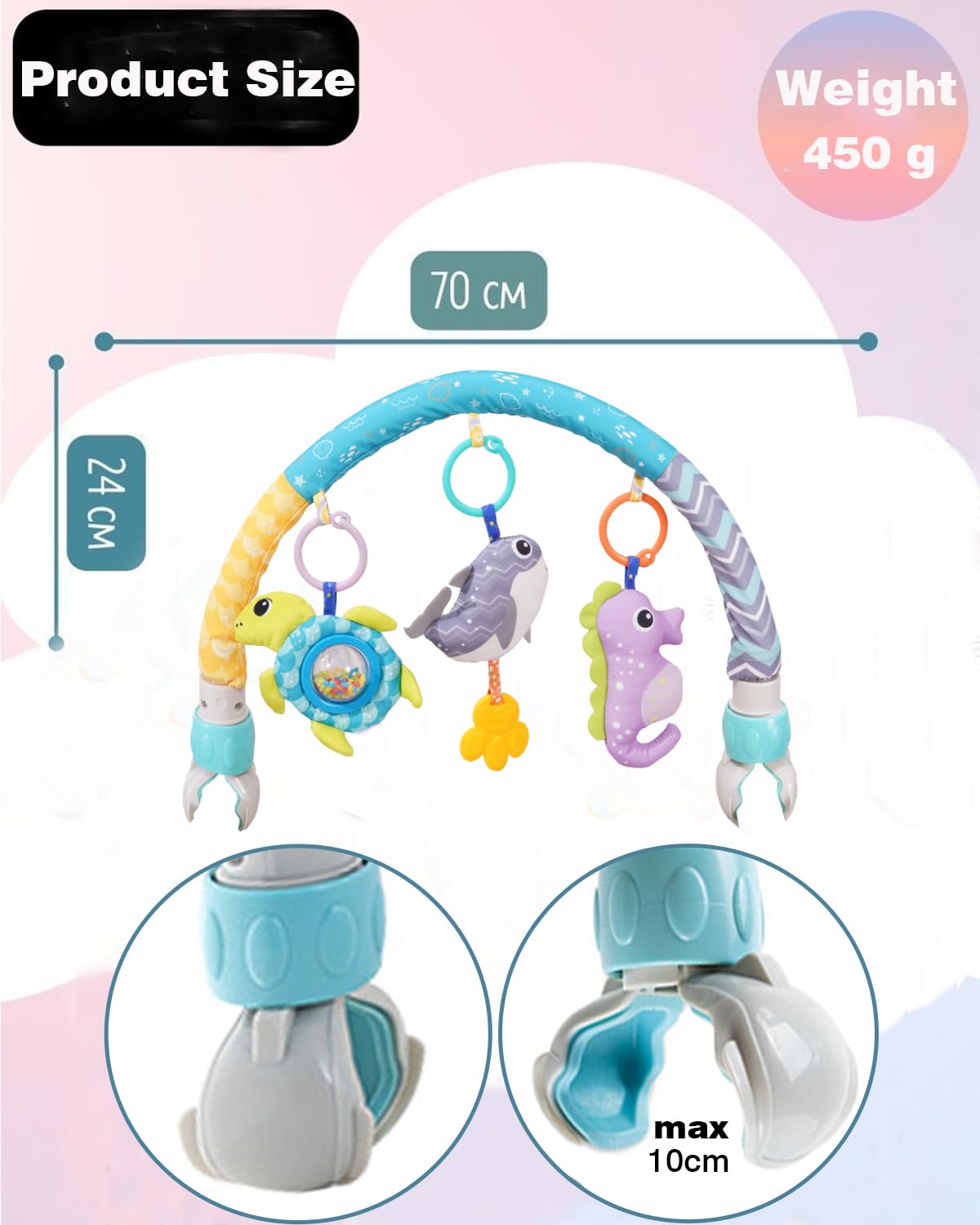 Pau1Hami1Ton Car Seat Toys, Stroller Toys,Car Seat Toys For Babies 0-6 Months,3 Month Baby Toys Fit For Crib Bed,Stroller,Car Se