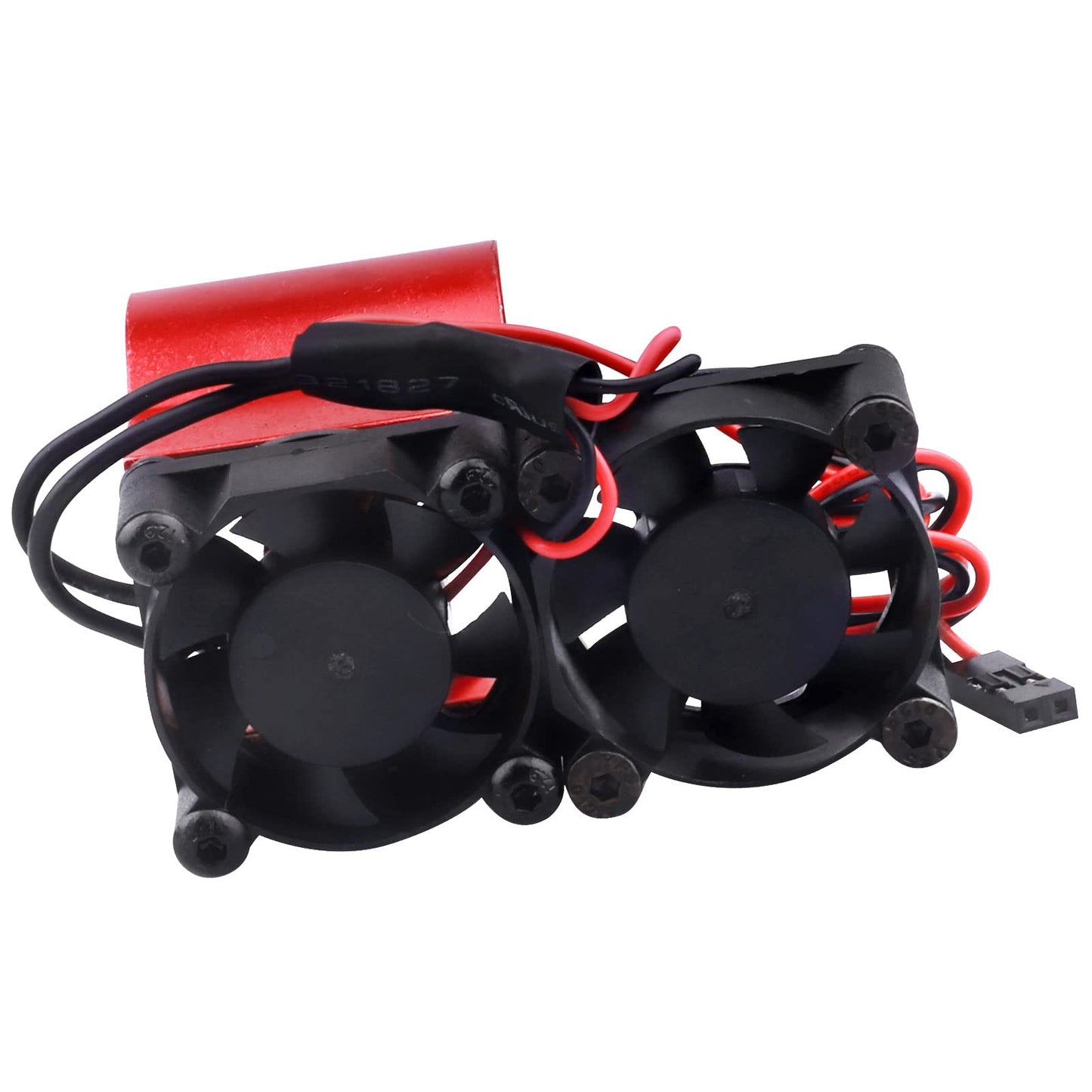RC Motor Fan Radiator Aluminum Heat Sink Twin Cooling Fans Thermal Sensor for 1/10 RC Car 540/550 Traxxas Axial Redcat HSP HPI W