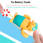 Nextake Pull String Baby Bath Toy Pull & Go Beaver Cute Surfing Beaver Swimming Beaver Windup Clockwork Bathtub Toy For Toddlers (Blue)