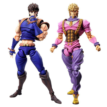 Qaheart Dio Brando Figures Kujo Jotaro/Joseph Joestar Anime Figure Statues Ultra Movable Action Figurine Ornaments