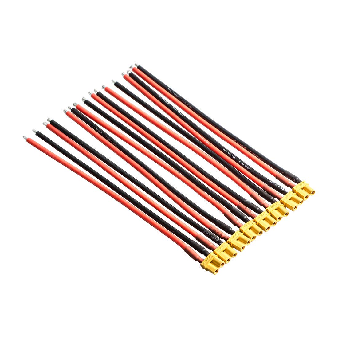 8 Pairs Xt30 Plug Male Female Connector With 150Mm 16Awg Silicone Wire For Rc Lipo Battery Fpv Drone