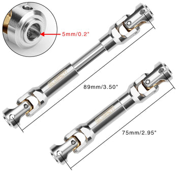 Epinon Rc Drive Shaft Stainless Steel Driveshaft For 1/10 Rc Crawler Car Trx4 Axial Scx10 Upgrade Parts(75-89Mm)