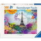 Ravensburger 500-Piece Puzzle - Postkarte aus Paris, Yellow, 49.30 cm x 36.20 cm, Cardboard, Model 12000772 for Adults 12+
