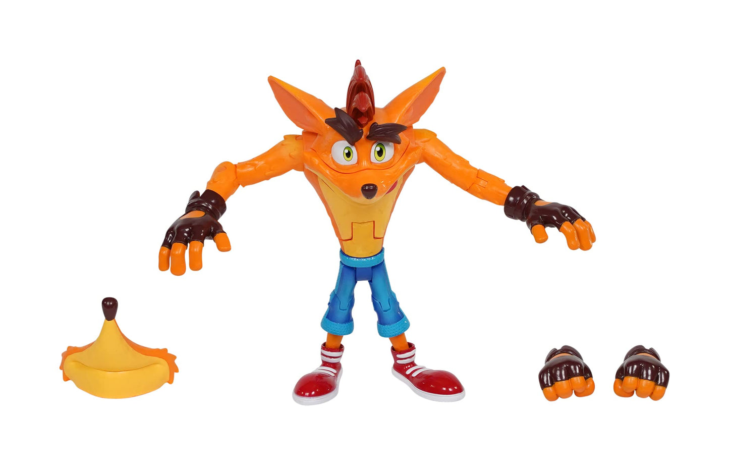 Crash Bandicoot Deluxe Edition Action Figure | 16.5cm | 16 Points of Articulation | Multi-color Collectible Toy
